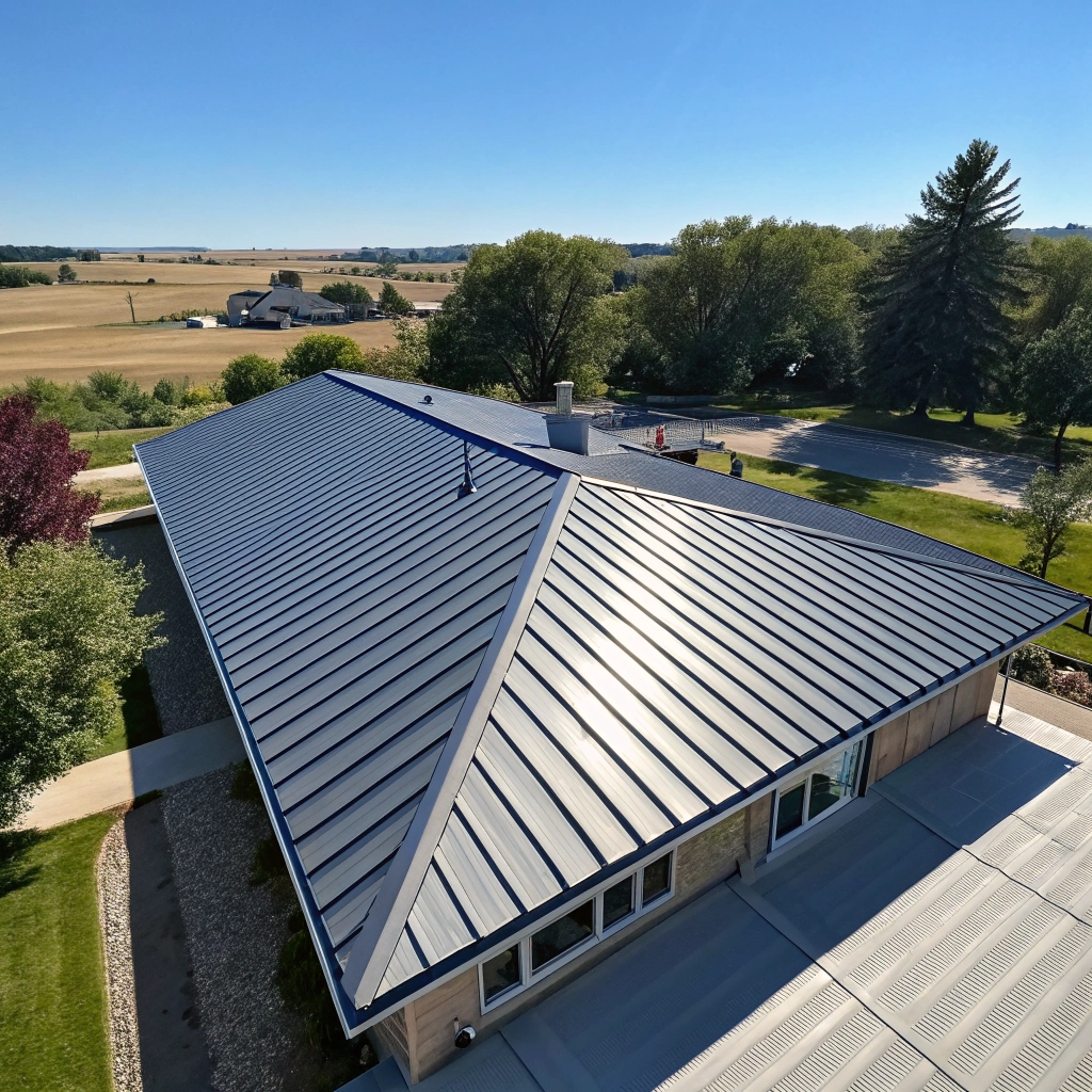 Grey roof replacement on a residential home